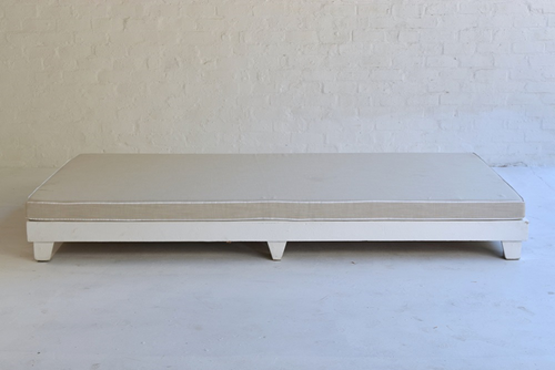 011 Daybed - Low with linen mattress on white floor