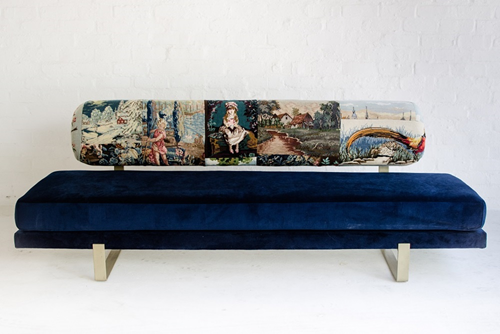 064 Tapestry Couch Blue