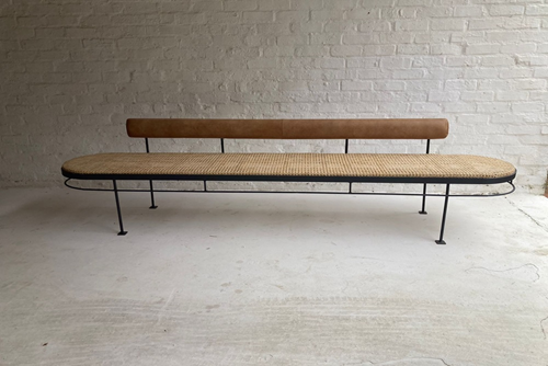 009 METAL RATTAN LEATHER DAYBED 