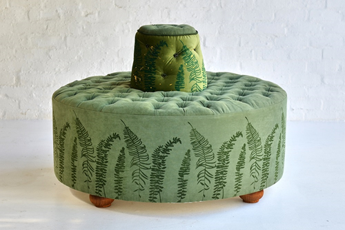 033 Fen Velvet Ottoman