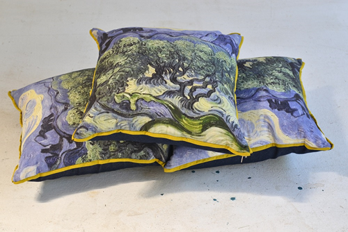 028 painted trees cushions