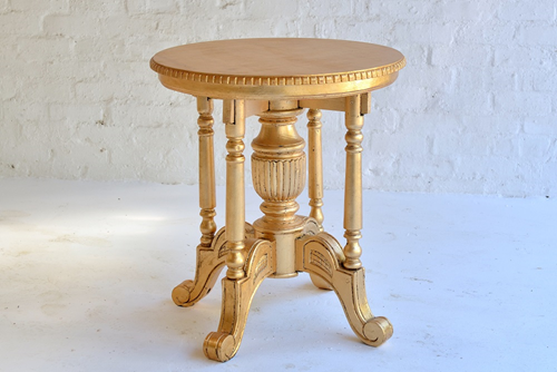 028 a Gold Leaf Ornate Table