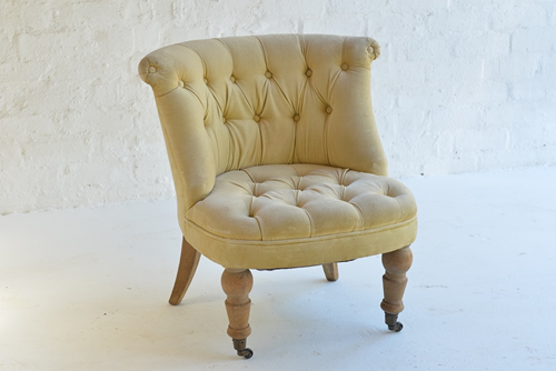 031 Lounge chairs - Small gold velvet Isabella 