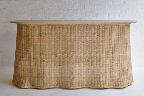 007 Scallop Rattan Bar